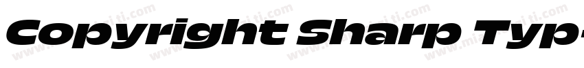 Copyright Sharp Typ字体转换